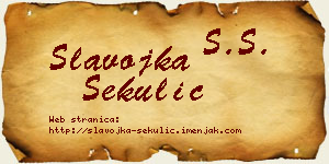 Slavojka Sekulić vizit kartica